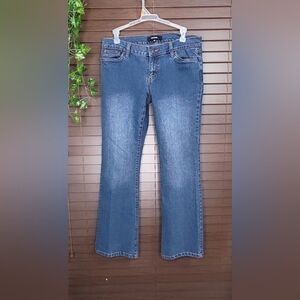 Daisy Fuentes Y2K Size 10P Medium Wash  Bootcut Boho Hippie‎ Jean Stretch